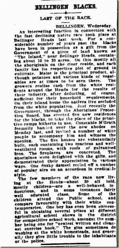aboriginal The Sydney Morning Herald (NSW 1842-1954), Thursday 5 May 1910,